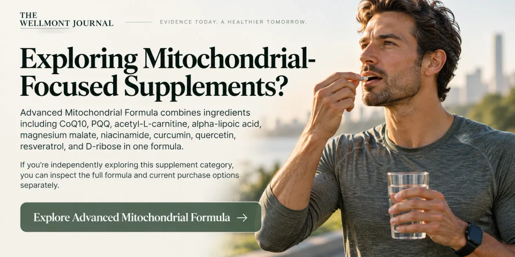 Advanced Mitochondrial Formula contextual product banner in an article about how to increase stamina for running.