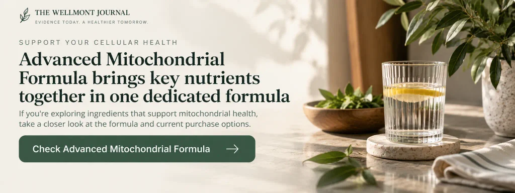 Advanced Mitochondrial Formula contextual advertisement in an article about feeling tired after eating
